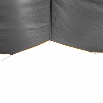 vidaXL Lona de camping impermeable gris y naranja 400x294 cm