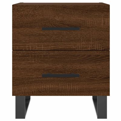 vidaXL Mesita noche 2 uds madera ingeniería marrón roble 40x35x47,5 cm