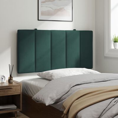 vidaXL Cabecero de cama acolchado terciopelo verde oscuro 100 cm