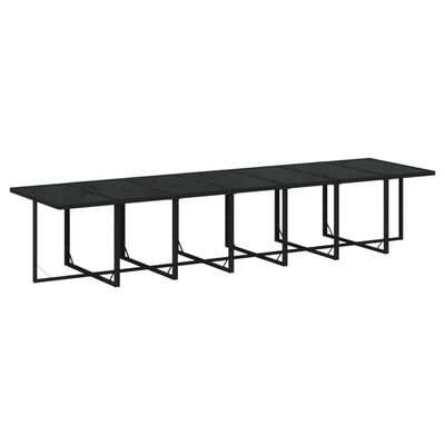 vidaXL Set comedor de jardín 19 pzas con cojines ratán sintético negro