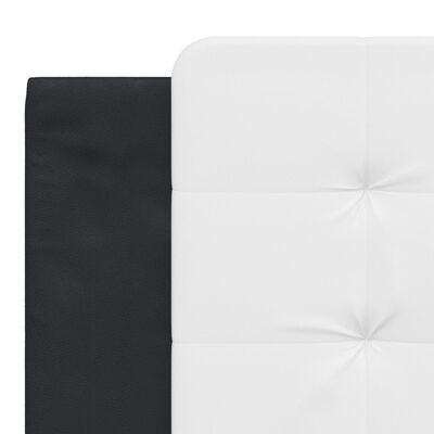 vidaXL Estructura de cama con LED sin colchón negro blanco 180x200 cm