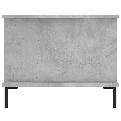 vidaXL Mesa de centro madera contrachapada gris hormigón 90x50x40 cm