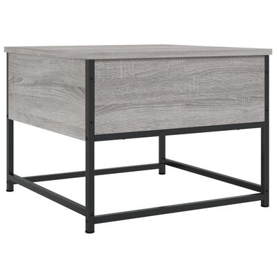 vidaXL Mesa de centro madera contrachapada gris Sonoma 51x51x40 cm