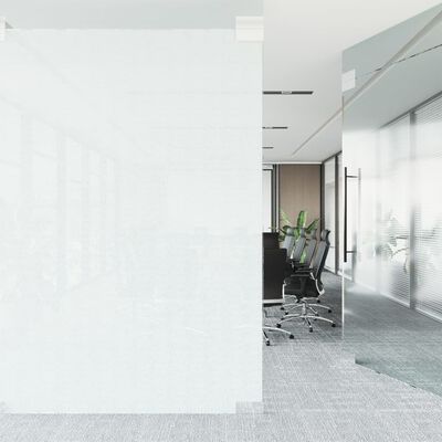 vidaXL Lámina de ventana esmerilada PVC blanco transparente 90x500 cm