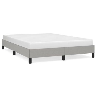 vidaXL Cama sin colchón tela gris claro 140x190 cm