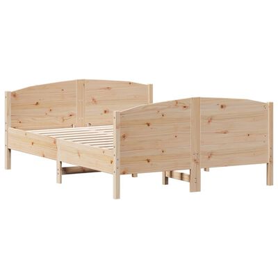 vidaXL Estructura de cama sin colchón madera de pino blanca 140x200 cm