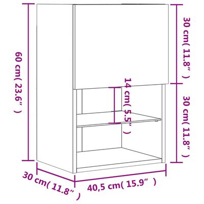 vidaXL Mueble para TV con luces LED blanco 40,5x30x60 cm