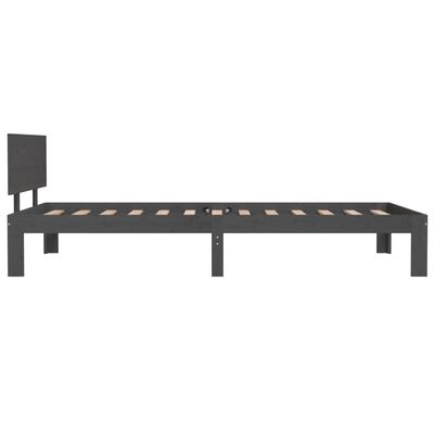 vidaXL Estructura de cama de madera maciza de pino gris 100x200 cm