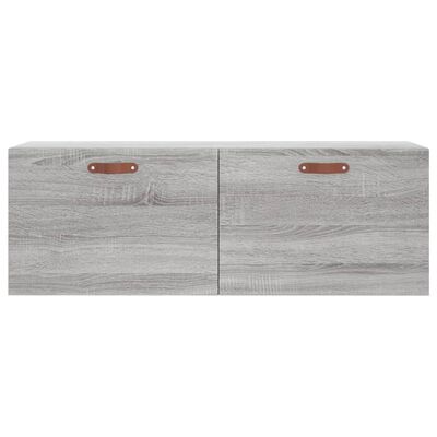 vidaXL Armario de pared madera ingeniería gris Sonoma 100x36,5x35 cm