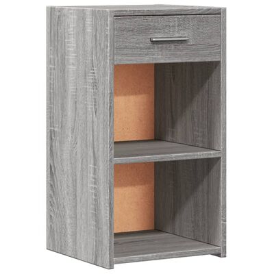 vidaXL Mesita de noche madera de ingeniería gris Sonoma 35x34x65 cm