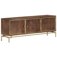 vidaXL Mueble de TV de madera maciza de mango 120x30x46 cm