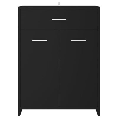 vidaXL Juego de muebles de baño 4 piezas negro