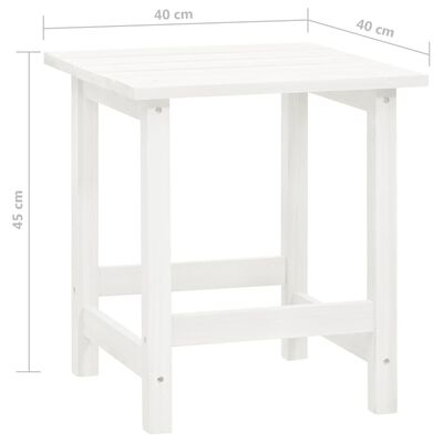 vidaXL Silla con otomana y mesa jardín Adirondack macizo abeto blanco