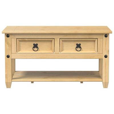 vidaXL Mesa de centro cajones Corona madera maciza de pino 85x50x45 cm