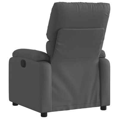 vidaXL Sillón reclinable de tela gris oscuro