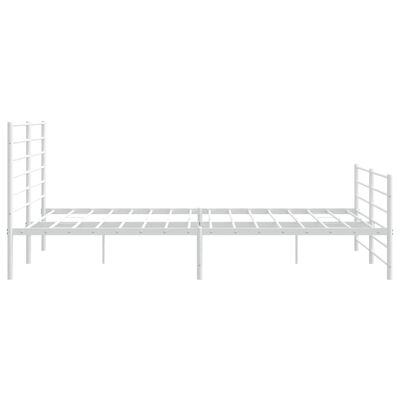 vidaXL Estructura cama sin colchón con estribo metal blanco 180x200 cm