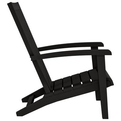 vidaXL Silla de jardín Adirondack polipropileno negro