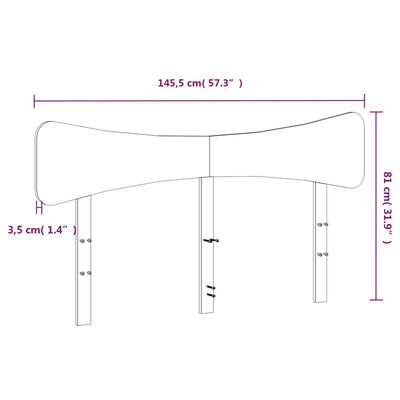 vidaXL Cabecero de cama madera maciza de pino blanco 140 cm