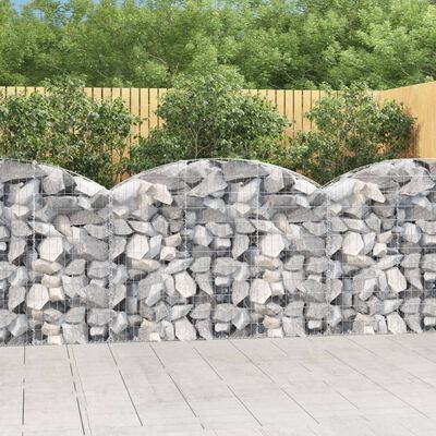 vidaXL Cesta gaviones forma arco hierro galvanizado 150x30x100/120 cm