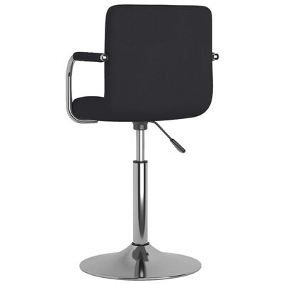 vidaXL Silla de comedor de tela negra