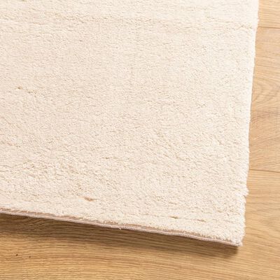 vidaXL Alfombra de pelo corto suave lavable HUARTE beige 100x200 cm