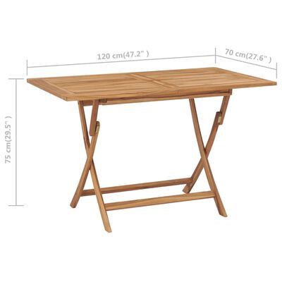 vidaXL Juego de comedor para jardín 7 piezas madera maciza teca