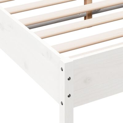 vidaXL Estructura de cama sin colchón madera maciza blanca 120x190 cm