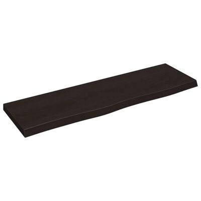 vidaXL Encimera de baño madera tratada marrón oscuro 100x30x(2-4) cm