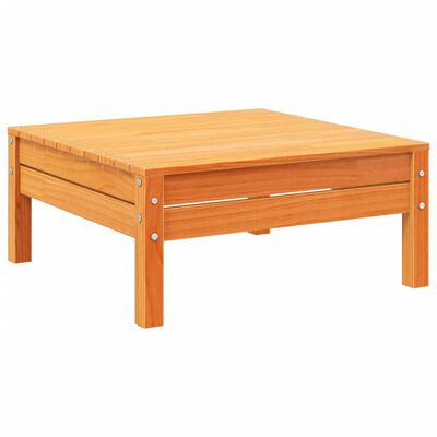 vidaXL Set de sofás jardín 7 pzas con cojines madera pino marrón cera