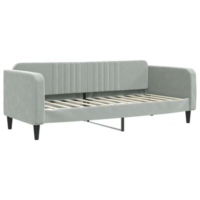 vidaXL Sofá cama nido terciopelo gris claro 80x200 cm