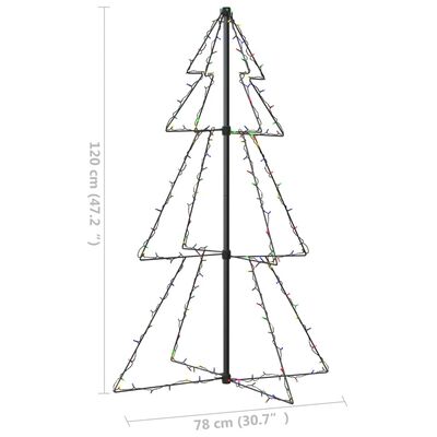 vidaXL Árbol de Navidad 160 LEDs interior y exterior 78x120 cm