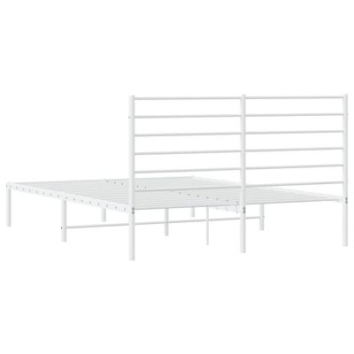 vidaXL Estructura cama sin colchón con cabecero metal blanco 120x190cm