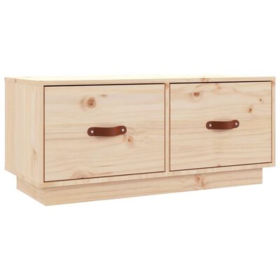 vidaXL Mueble de TV de madera maciza de pino 80x34x35 cm