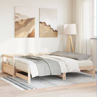 vidaXL Sofá cama sin colchón madera maciza de pino 80x200 cm