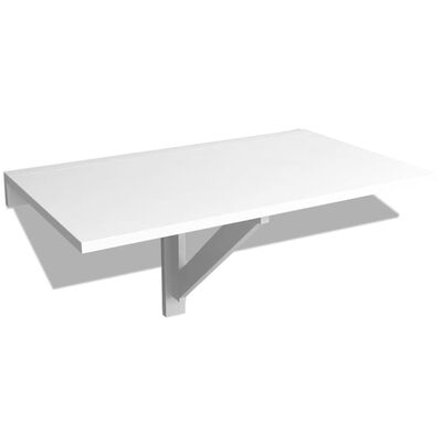 vidaXL Mesa plegable de pared blanco 100x60 cm