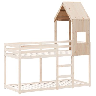 vidaXL Techo de cama infantil madera maciza pino 55x84x132 cm