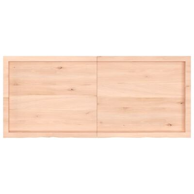 vidaXL Tablero de mesa madera maciza roble sin tratar 140x60x(2-6) cm