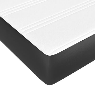 vidaXL Cama box spring con colchón cuero sintético negro 80x200 cm
