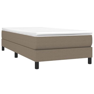 vidaXL Estructura de cama de tela gris taupe 100x200 cm