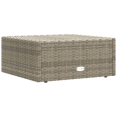 vidaXL Set de muebles de jardín 9 pzas y cojines ratán sintético gris