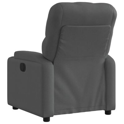 vidaXL Sillón reclinable de tela gris oscuro