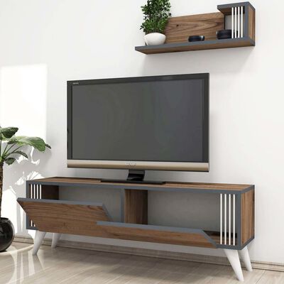 Homemania Mueble para TV Nicol nogal 120x31x42 cm