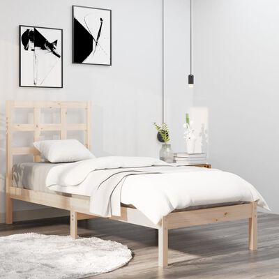 vidaXL Estructura de cama madera maciza 100x200 cm