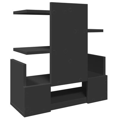 vidaXL Organizador de escritorio madera ingeniería negro 49x20x52,5 cm