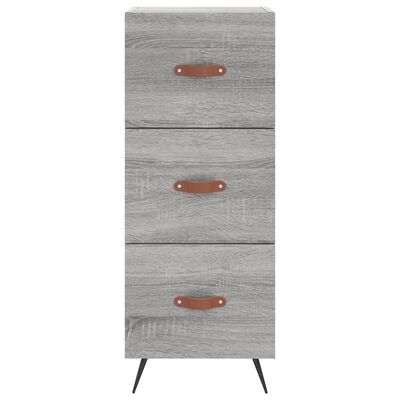 vidaXL Aparador alto madera contrachapada gris Sonoma 34,5x34x180 cm