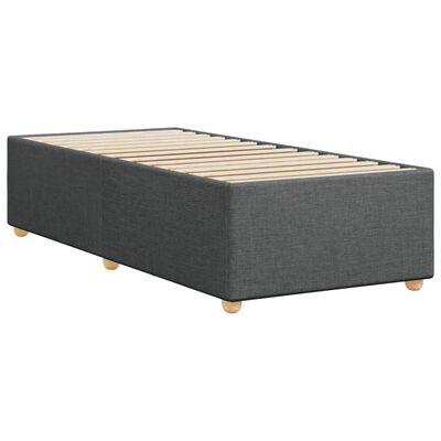 vidaXL Estructura de cama sin colchón tela gris oscuro 90x190 cm