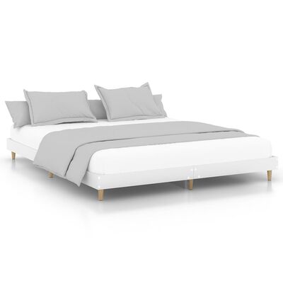 vidaXL Estructura de cama madera de ingeniería blanca 200x200 cm