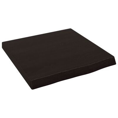 vidaXL Estante pared madera roble tratada marrón oscuro 40x40x(2-4) cm