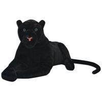 vidaXL Pantera de peluche grande XXL negra