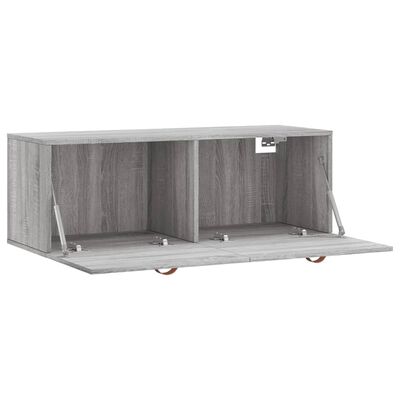 vidaXL Armario de pared madera ingeniería gris Sonoma 100x36,5x35 cm